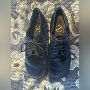 Chilis Velvet like Lace-Up Shoes